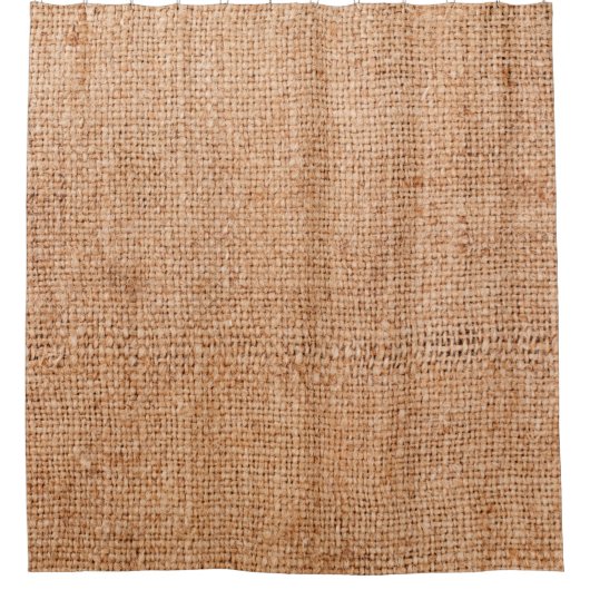 Rideaux De Douche Brown burlap posé sur une feuille blanche. dossier (Devant)