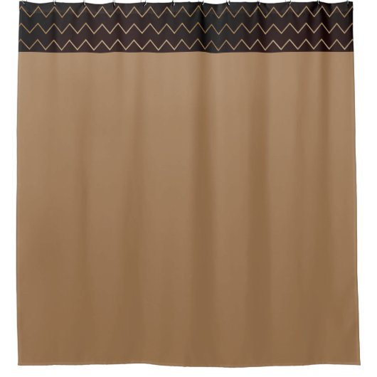 Rideaux De Douche Brown contemporain avec géométrie (Devant)