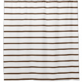 Rideaux De Douche Brown lignes fines bandes Motif (Devant)