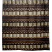 Rideaux De Douche Brown, Or, Crème (Devant)