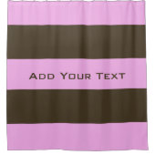 Rideaux De Douche Brown rayures roses et chocolatées par STaylor (Devant)