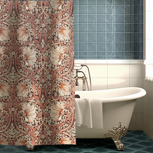 Rideaux De Douche Brûlé Orange Pimpernel William Morris Automne Flor