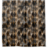 Rideaux De Douche Brun rhombique texturé avec beige (Devant)