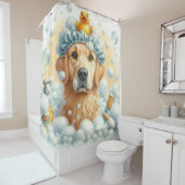 Rideaux De Douche Bubbly Chien (En situation)