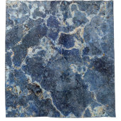 Rideaux De Douche Bue Gris Marbre Noir & Veines Beige (Devant)