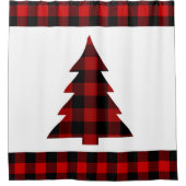 Rideaux De Douche Buffalo Plaid Holiday Christmas Tree Pays (Devant)