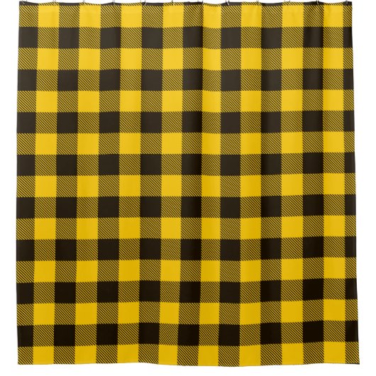 Rideaux De Douche Buffalo Plaid - Jaune - (Devant)