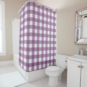 RIDEAUX DE DOUCHE BUFFET POURPLE ET BLANC VÉRIFIER LA DOUCHE CURTAIN