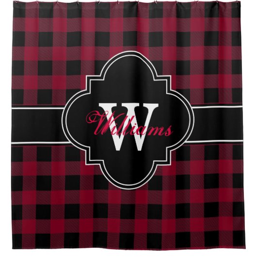 Rideaux De Douche Buffle noir de Bourgogne plaqué 1IRQ Monogramme (Devant)