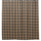 Rideaux De Douche Buffle tan et noir rouge en bande plaid (Devant)