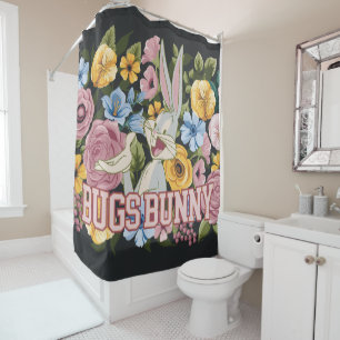 Rideaux De Douche BUGS BUNNY™ Broderie Florale Graphique