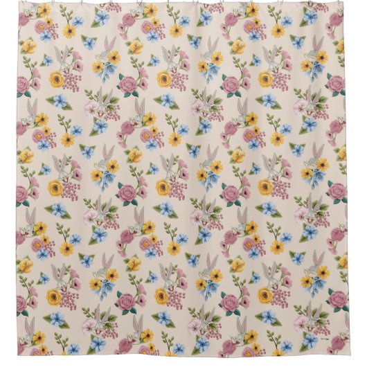 Rideaux De Douche BUGS BUNNY™ Floral Embroidery Pattern (Devant)