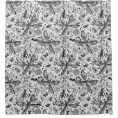 Rideaux De Douche Bugs de Doodle sur bleu foncé (Devant)