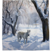 Rideaux De Douche Bull Terrier Laisser neiger Noël (Devant)