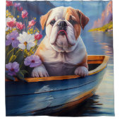 Rideaux De Douche Bulldog anglais sur une pagaie : une aventure Pitt (Devant)