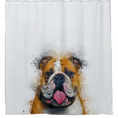 Rideaux De Douche Bulldog Art anglais Bulldog Lover Idée cadeau (Devant)