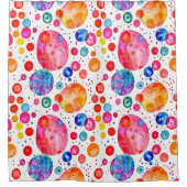 Rideaux De Douche Bulles Abstraites colorées Aquarelle (Devant)