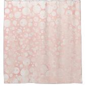 Rideaux De Douche Bulles blanches roses pois (Devant)