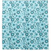 Rideaux De Douche Bulles bleues Circles modernes Motif (Devant)