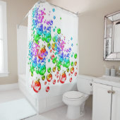 Rideaux De Douche bulles colorées (En situation)