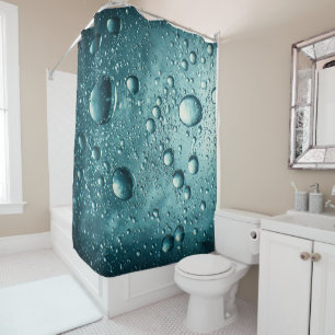 Rideaux De Douche Bulles d'eau bleue Fond abstrait sous-marin