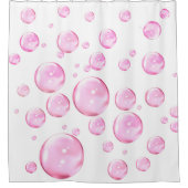 Rideaux De Douche Bulles roses blanches (Devant)