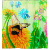 Rideaux De Douche Bumblebee sur le pandelion (Devant)