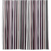 Rideaux De Douche Burgundy, rose et gris Abstrait rayures (Devant)
