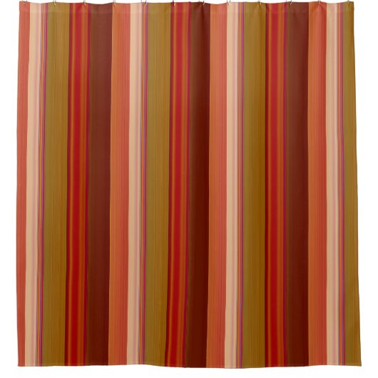Rideaux De Douche Burnt Orange Stripes (Devant)
