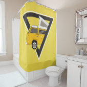 Rideaux De Douche bus jaune classique triangle (En situation)