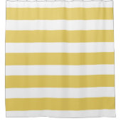 Rideaux De Douche Cabane horizontale en gras jaune rayé (Devant)