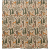 Rideaux De Douche Cabincore Animaux forestiers (Devant)