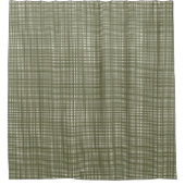 Rideaux De Douche Cabincore Gingham Vert de Noël Instable (Devant)