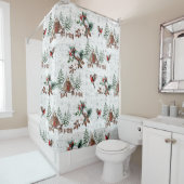 Rideaux De Douche Cabine de pays d'hiver (En situation)