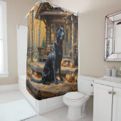 Rideaux De Douche Cabine du journal de l'extracteur Black Labrador A (En situation)