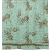 Rideaux De Douche Cabine Pinecones (Devant)