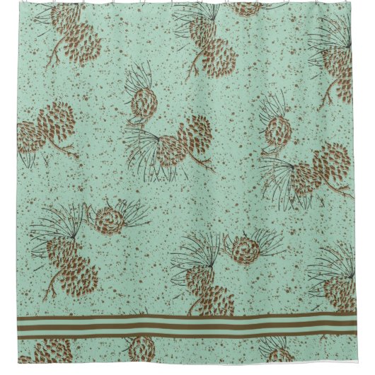 Rideaux De Douche Cabine Pinecones (Devant)