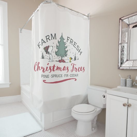 Rideaux De Douche cacahuètes | Arbres de Noël frais de ferme (En situation)