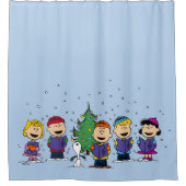 Rideaux De Douche cacahuètes | Autour de l'arbre de Noël (Devant)