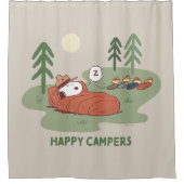 Rideaux De Douche cacahuètes | Campeurs de couchage Snoopy & Woodsto (Devant)