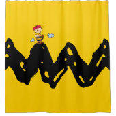 Rideaux De Douche cacahuètes | Charlie Baseball Brown (Devant)