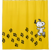 Rideaux De Douche cacahuètes | Chemin de l'Empreinte de patte Snoopy (Devant)