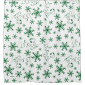 Rideaux De Douche cacahuètes | Christmas Snoopy Let It Snow Motif (Devant)