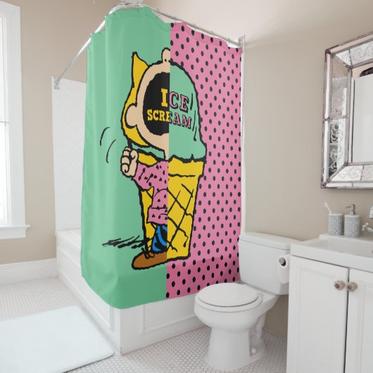 Rideaux De Douche cacahuètes | Crème de glace Sally demi et demi (En situation)