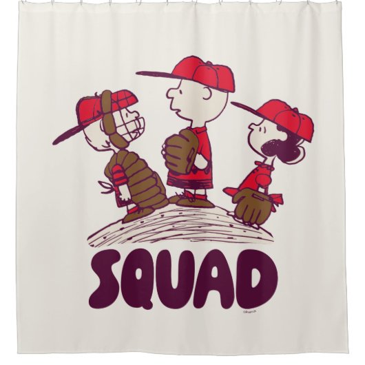 Rideaux De Douche cacahuètes | Équipe de baseball (Devant)