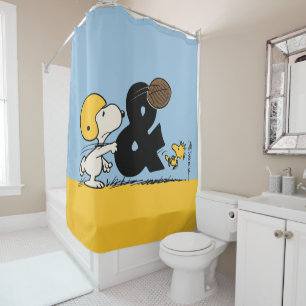 Rideaux De Douche cacahuètes Football Snoopy & Woodstock