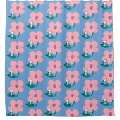 Rideaux De Douche cacahuètes | Illustration Nature Rose Flower (Devant)