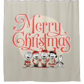 Rideaux De Douche cacahuètes | Joyeuse Chorale de Noël (Devant)