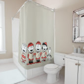 Rideaux De Douche cacahuètes | Joyeuse Chorale de Noël (En situation)
