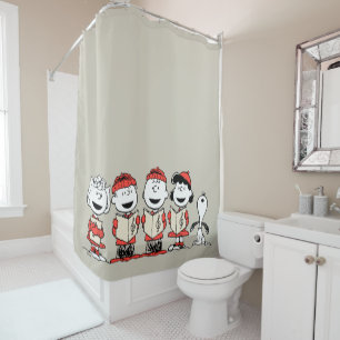 Rideaux De Douche cacahuètes Joyeuse Chorale de Noël